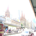 Tram à Flinders Street Station