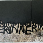 litteken / scar / 23x35 / fotoprint / vilt / garen / doek