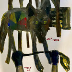peter&de wolf / mixed media / collage / papier / 65x50 / 2021 / (verkocht)