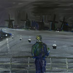 zaanse nachten / acryl / olie / oliestick / doek / 75x100 / 2025