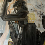 de beeldentuin / sculpture garden / acryl / olie / doek / 120x100 / 2026