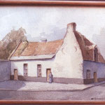Petite maison du XVI e s. rue de Bruxelles (Offert par Jacques, fils d'Octave, à son instituteur, M. Charlier en 1943)