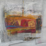 Dampfer auf großer Fahrt, 120x80, Mischtechnik auf Leinwand, 2013