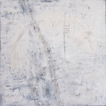 Seenebel, 100x100, Acrylmischtechnik auf Leinwand, 2021