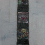 Obelisk, 30x100, Mischtechnik auf Leinwand, 2019