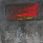Der rote Block, 60x60, Mischtechnik auf Leinwand, 2017
