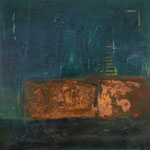 Verrostet, 80x80, Mischtech auf Leinwand, 2012