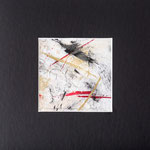 Miniatur 20x20 (9,5x9,5) Acrylmischtechnik verschiedenen Papieren (Japanpapier, Seidenpapier u.a.) aufgezogen auf Acrylmalblockpapier Grammatur 200 und mit einem Profi-Passepartout 1,4 mm 