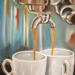 due caffè - Acryl auf LW/KR, 40 x 50 cm