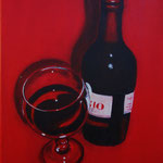 vino rosso -3- Acryl auf LW/KR, 24 x 30 cm - verkauft -