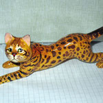 Статуэтка керамическая. Котик леопардовый