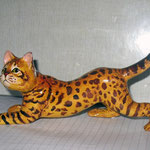 Статуэтка керамическая. Котик леопардовый