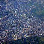 Bildmitte: Lord´s Cricket Ground; rechts davon Regent´s Park; unten Paddington Station und Hyde Park