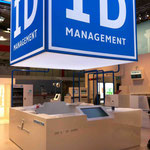 Messestand der Bundesdruckerei für die Cebit, Hannover (2013/2014) // Ausführungsplanung, teilweise Entwurf (2D/3D), Material- und Farbauswahl