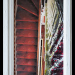 2015 - stairs - tecnica mista olio su PVC and wood windows- 34 x 73