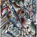 2022 - processing - mixed media on paper A4