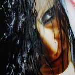 2011 - wet look - mixed media with oilfinish on PVC - 69 x 50