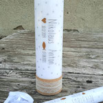 Taufkerzenset "dots" mit Jute und Spitze 