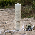 Eheversprechen, Stumpenkerze ivory, Maße: 40x8cm 