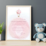 Das Taufversprechen rosa, A4,  (gerahmt) 