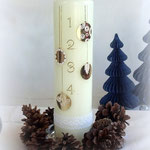 "Single-Adventkranz" gold/weiß - 