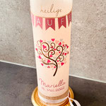 "Mariella" Rustic Kerze champagner, 25x8cm 