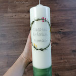 Hochzeitskerze Blütenkranz aus Wachs 0620