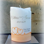 zwei Herzen eine Liebe, apricot 