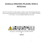Duftkerze KRIECHEN-PFLAUME, ROSE & PATSCHULI