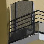 séparation de balcon vitrée + garde corps aluminium