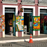 Souvenir Shop in portuguese colonial style house at the Pelourinho in the historic center of Salvador da Bahia
