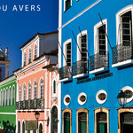 Colorful colonial style houses at Pelourinho in Salvador da Bahia