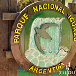 Entrance signal of National Park Iguazu in Argentina