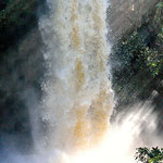 Cascade of Iguassu Falls in Argentina
