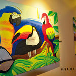 Tropical painting by Rogério Silva in the Hotel Tarobá in Foz do Iguacu