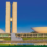 The National Congress is the most known building in Brasilia by Oscar Niemeyer