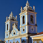 Bell towers of the by slaves constructed church Nossa Senhora do Rosario dos Pretos, Pelourinho, Salvador da Bahia