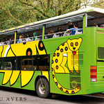 Double-decker bus of the Iguassu National Park at Porto Canoas station