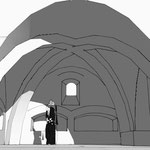 La crypte vue vers Nord, restitution
