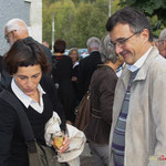 Sabine Boussange; Lionel Faye, Maire de Quinsac. Inauguration du gîte d'étape de Citon-Cénac. 01/10/2010