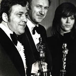 Philip D'Antoni, Gene Hackman, Jane Fonda. Oscar Night 1971