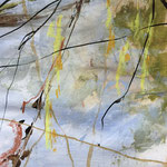 "Wechsel 1", 20x20, Serie von 3, Mixed Media auf Papier, mit Passepartout 30x30