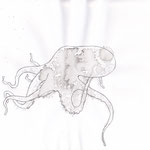 Octopussy #0, 2012, technique mixte sur papier, 21 x 29,7 cm