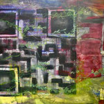 QR-Vertreibung aus dem Paradies, 120x100, 2021