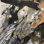 Magma I,120x100x4, Acryl/Bitumen, 2018 - In Privatbesitz