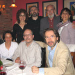 2005. Con Ángel González el 30 de mayo de 2005. Cena en Casa Adela, Lada (Langreo, Asturias)