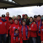Besuch im Block E von Ehrenmitglied Steffi Jones