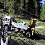 Montage 4-er Sesselbahn Runcs - Waldstafel, Tschiertschen GR, 2001