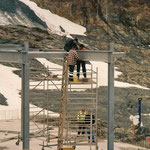 Montage Garagierungshalle Trockener Steg, Zermatt