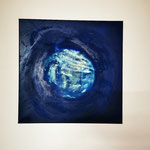 New Moon, 50cmx50cm/2020 Mischtechnik/Öl auf Leinwand 